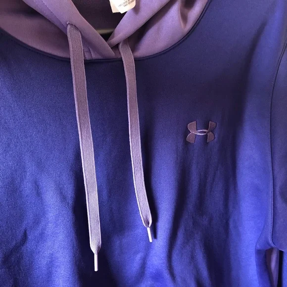 Under Armour Fleece Lined Hoodie Sweatshirt Purple/Lavender,Small UA Logo Size L - Picture 7 of 8